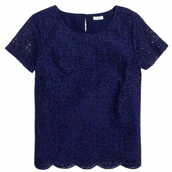 J. Crew Tops - J. Crew Factory Short Sleeve Lace Top Size 4
